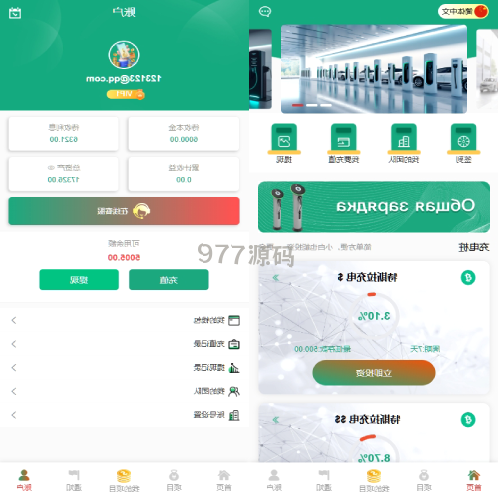新UI新能源充电桩投资源码 海外投资理财 前端VUE